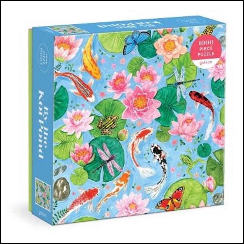 Galison | By The Koi Pond 1000 Piece Puzzle in Square Box