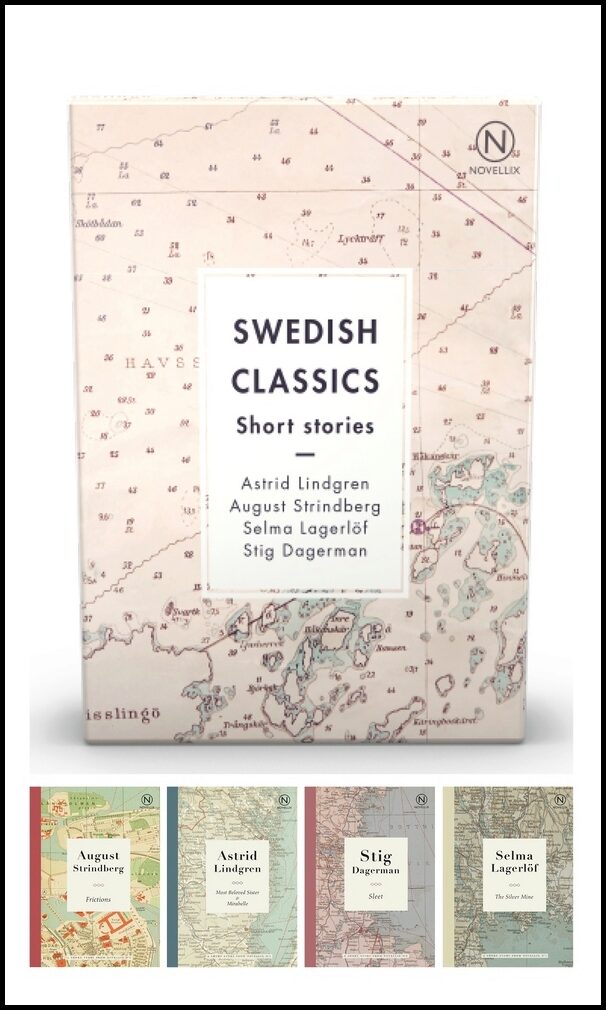 Dagerman, Stig| Lagerlöf, Selma| Lindgren, Astrid| Strindberg, August | Box with four Swedish Classics