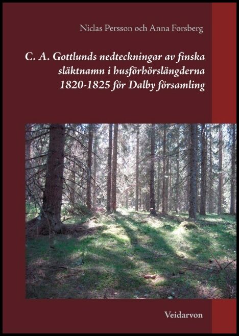 Forsberg, Anna| Persson, Niclas | C. A. Gottlunds nedteckningar av finska släktnamn i husförhörslängderna 182