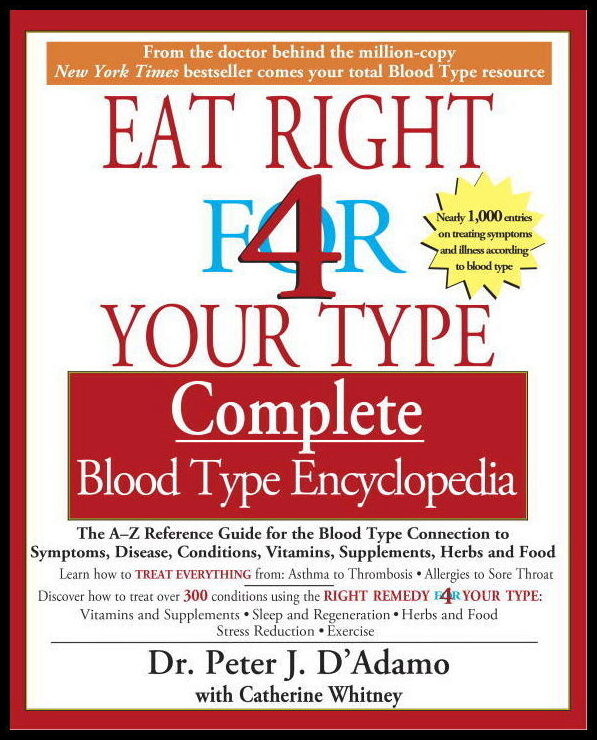 D'Adamo, Peter| Whitney, Catherine | Eat Right For Your Type Complete Blood Type Encyclopedia