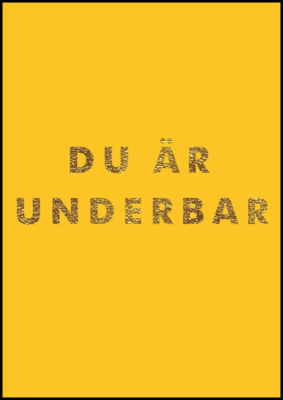 Du är underbar