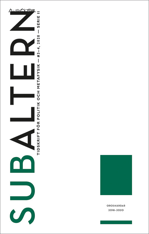 | Subaltern : 2020:3-4