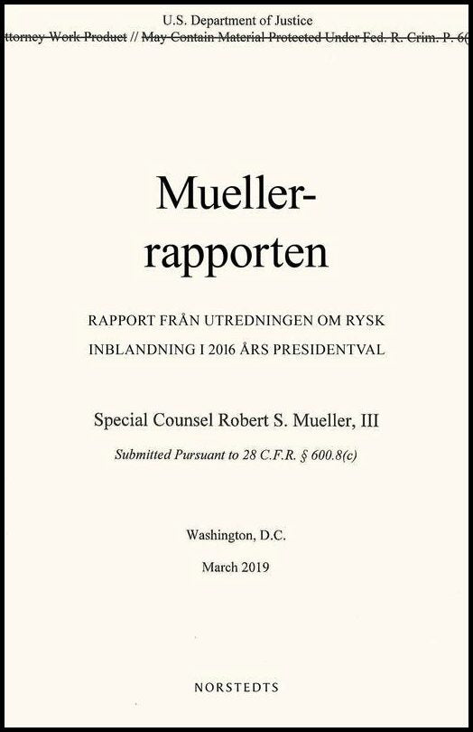 Boktips: Muellerrapporten av Mueller, Robert S.