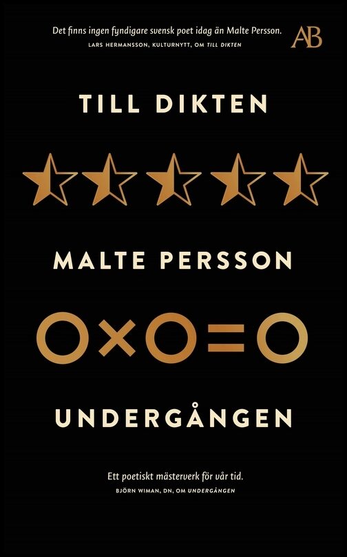 Boktips: Till dikten / Undergången av Persson, Malte