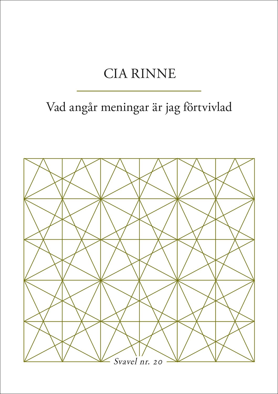 Boktips: Vad angår meningar är jag förtvivlad av Rinne, Cia