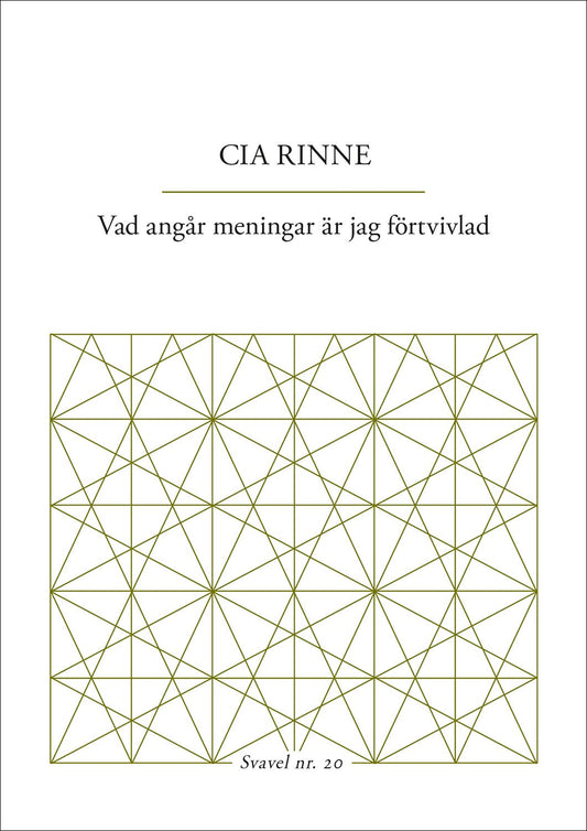Boktips: Vad angår meningar är jag förtvivlad av Rinne, Cia