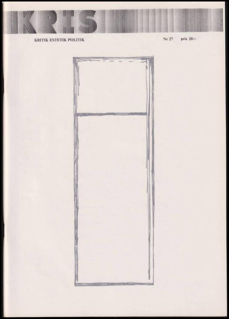 Kris : kritik, estetik, politik | 27 : 1983 - Blankhet