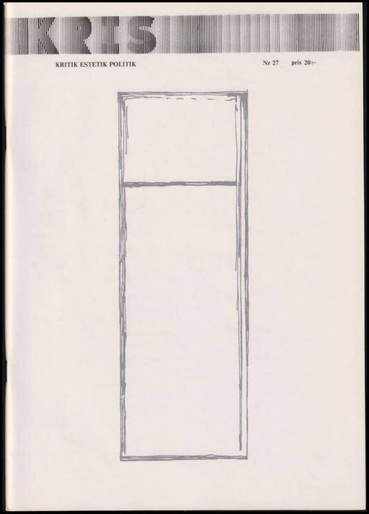 Kris : kritik, estetik, politik | 27 : 1983 - Blankhet