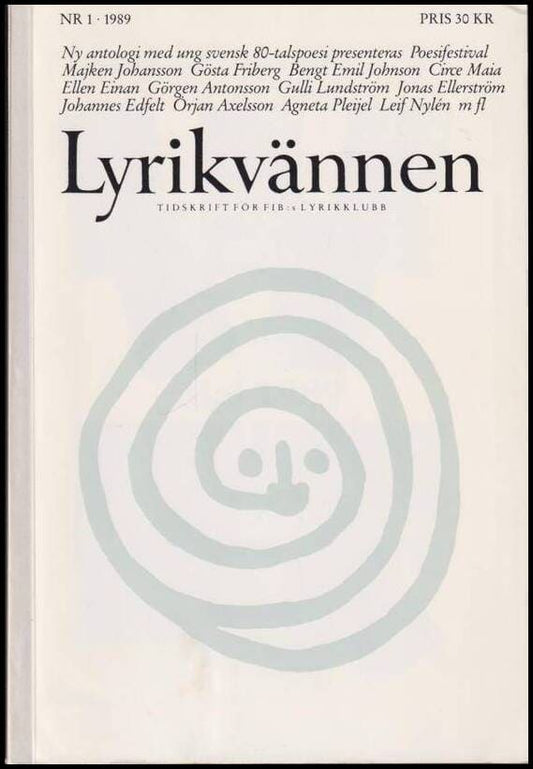 Lyrikvännen | 1989 / 1