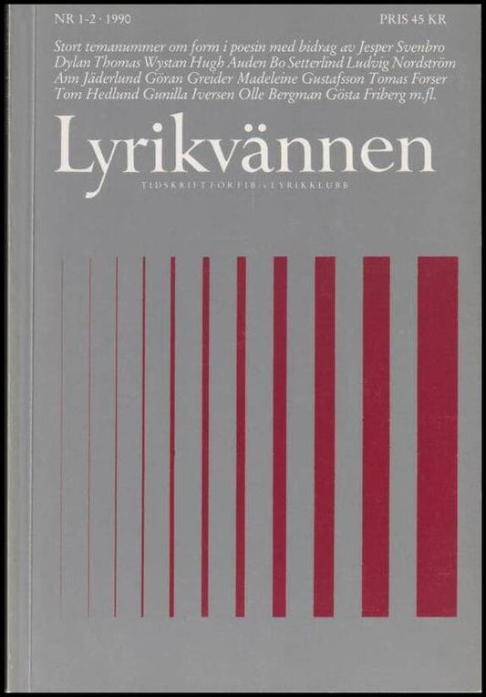 Lyrikvännen | 1990 / 1-2 : Om form i poesin