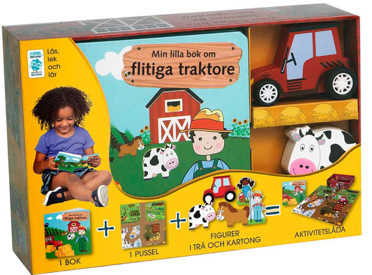 Den flitiga lilla traktorn på bondgården