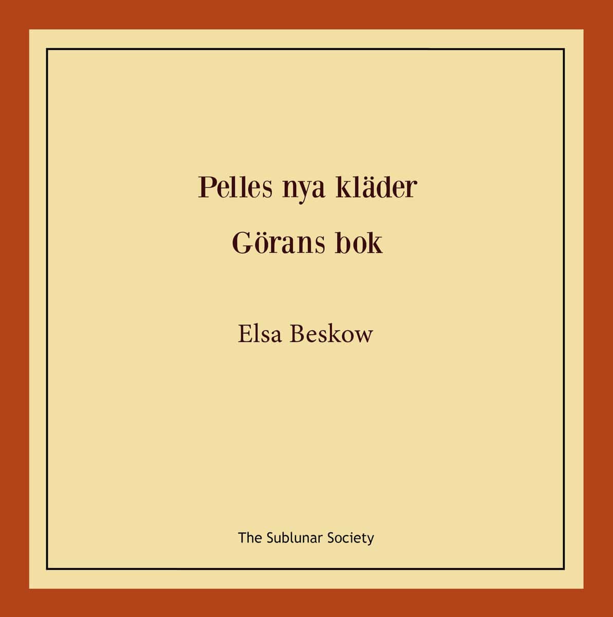 Beskow, Elsa | Pelles nya kläder | Görans bok