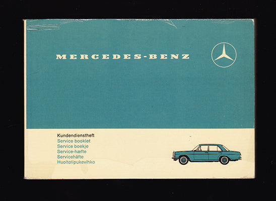Mercedes-Benz Kundendienstheft : Service booklet. Service boekje. Service-hæfte. Servicehäfte Huoltolipukevihko (service...
