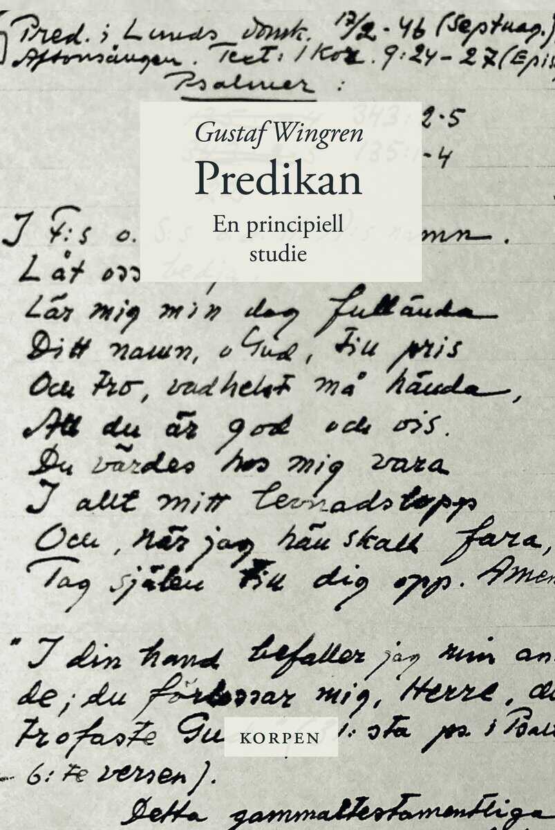 Wingren, Gustaf | Predikan : En principiell studie