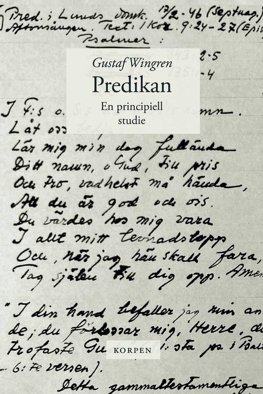 Wingren, Gustaf | Predikan : En principiell studie