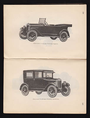 Instruktionsbok : för behandling och underhållande av Chevrolet Automobiler serie »K« [Chevrolet Automobil]