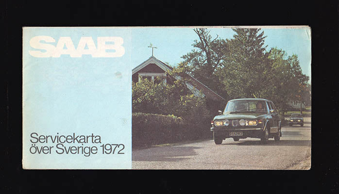 SAAB : Servicekarta över Sverige 1972