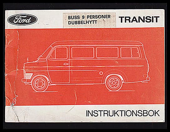 Transit : Instruktionsbok (buss 9 personer dubbelhytt) [Ford]