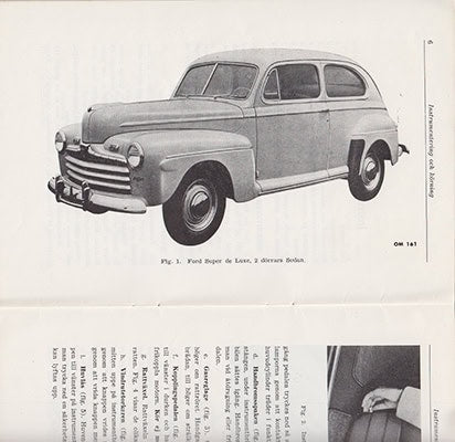 Personvagn V-8 100 HK 1947 : Instruktionsbok [Ford]