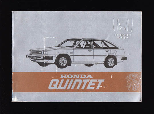Honda Quintet : Instruktionsbok [Honda]