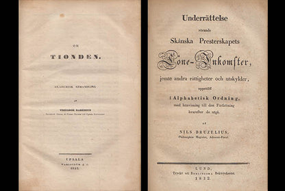 Rabenius, Theodor + Bruzelius, Nils | Om tionden : Underrättelse rörande Skånska Presterskapets Löne-Inkomster ...
