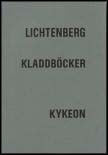 Lichtenberg, Georg Christoph | Kladdböcker