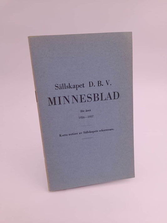 Sällskapet DBV Minnesblad | 1956-57
