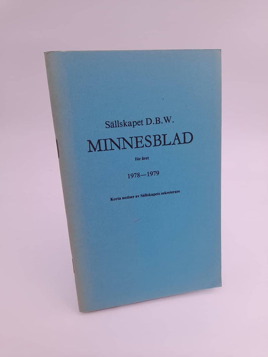 Sällskapet DBW minnesblad | 1978-79