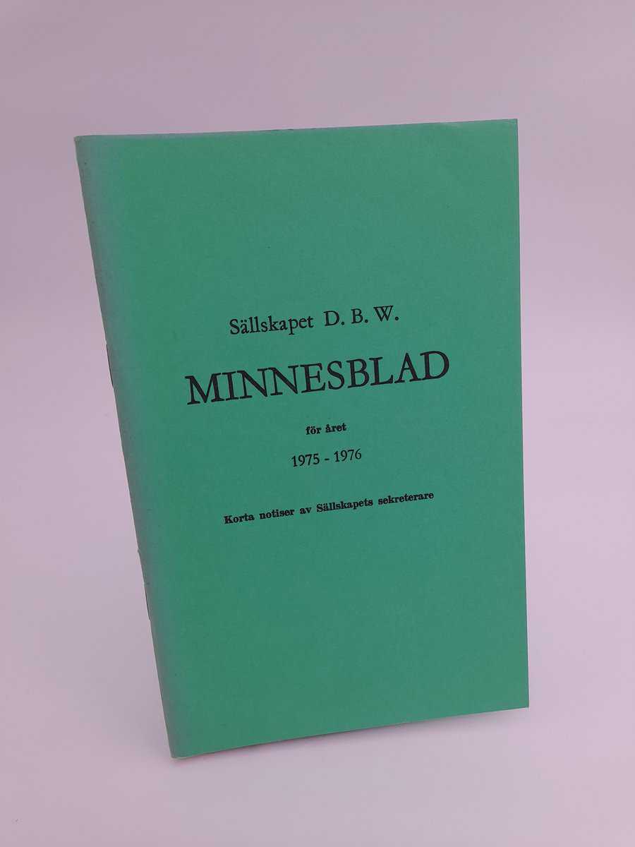 Sällskapet DBW minnesblad | 1975-76