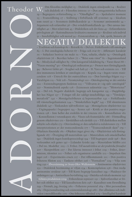 Adorno, Theodor W. | Negativ dialektik