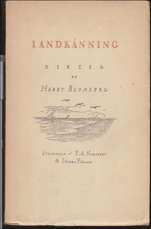 Blomberg, Harry | Landkänning : Dikter