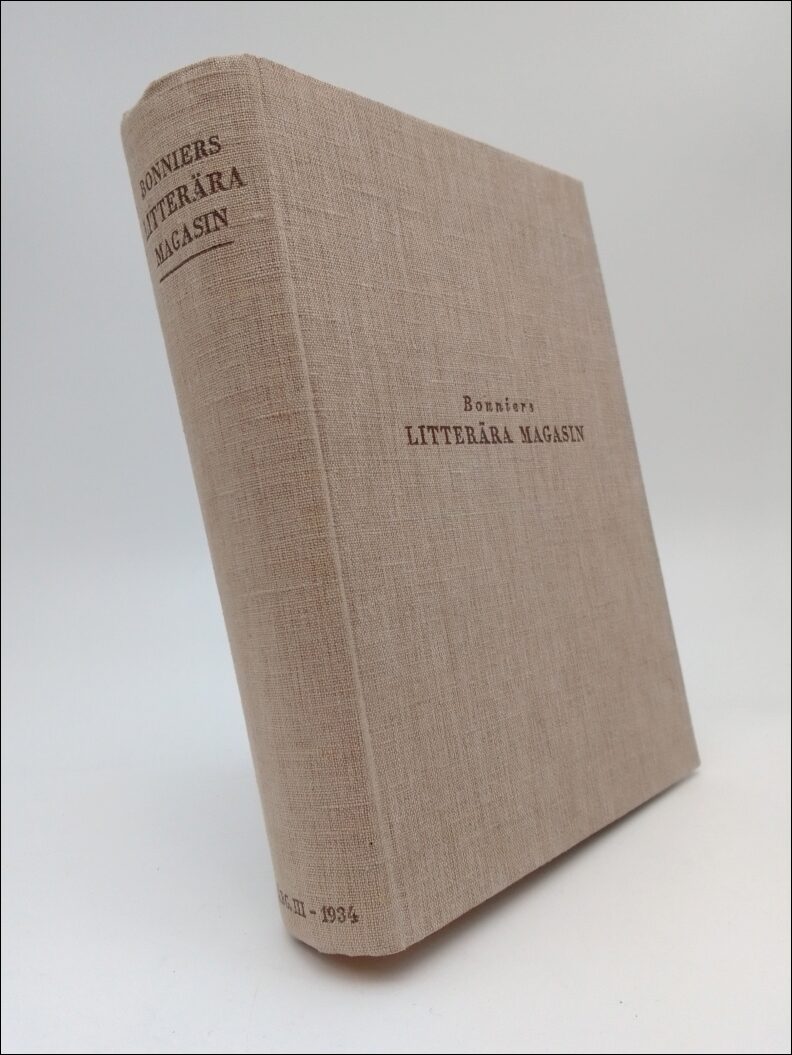 Svensson, Georg (red) | Bonniers litterära magasin : Årgång III 1934