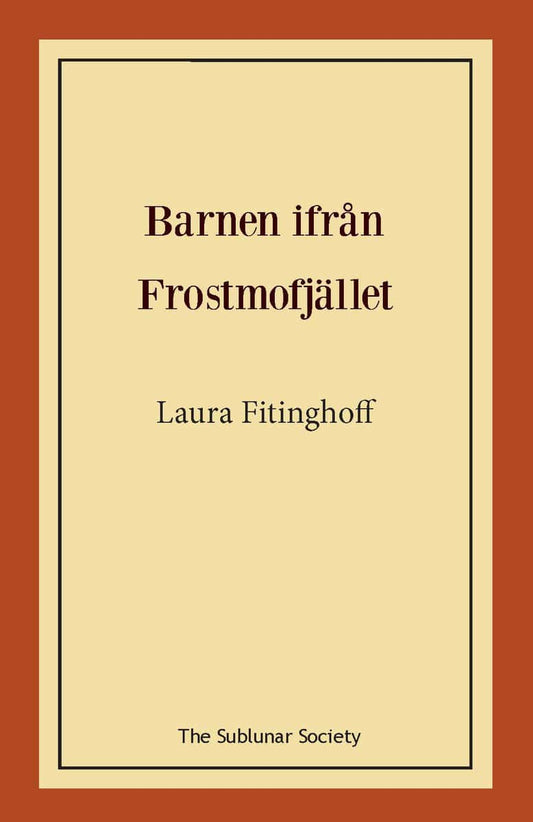 Fitinghoff, Laura | Barnen ifrån Frostmofjället