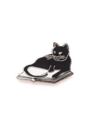 Out of Print | Bookstore Cat Enamel Pin