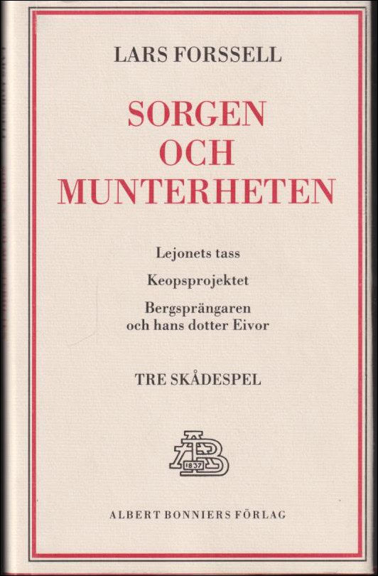 Forssell, Lars | Sorgen och munterheten : Tre skådespel