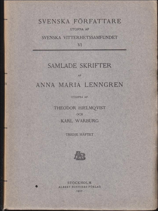 Lenngren, Anna Maria | Samlade skrifter : Tredje häftet