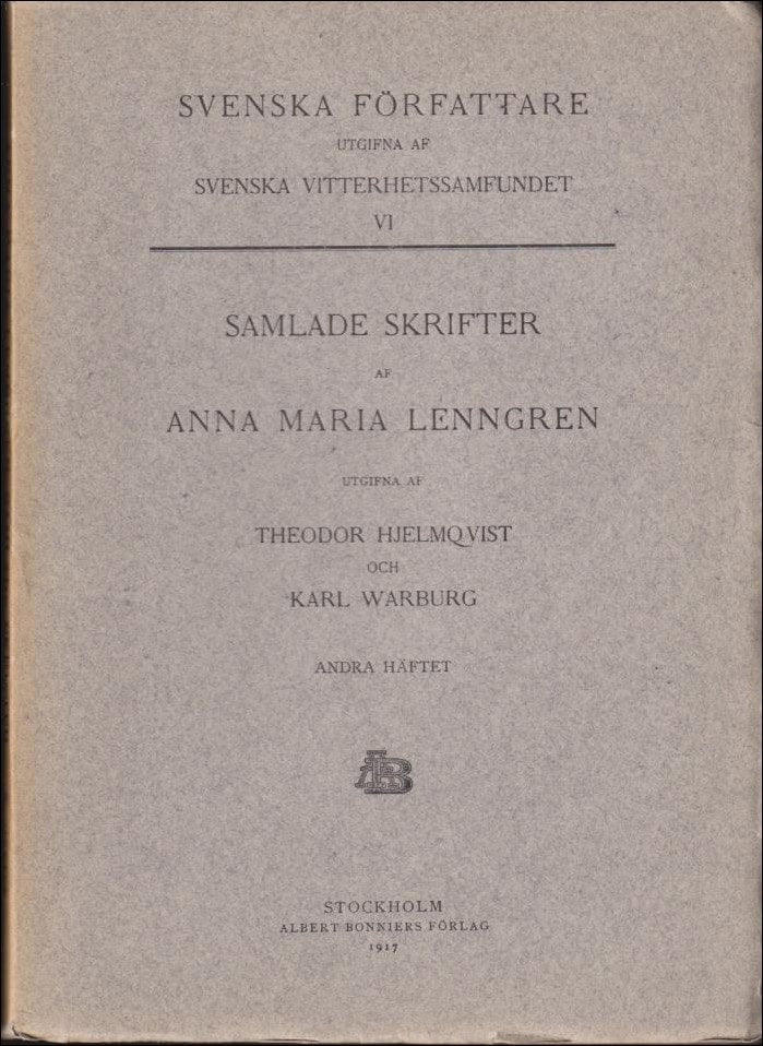 Lenngren, Anna Maria | Samlade skrifter : Andra häftet