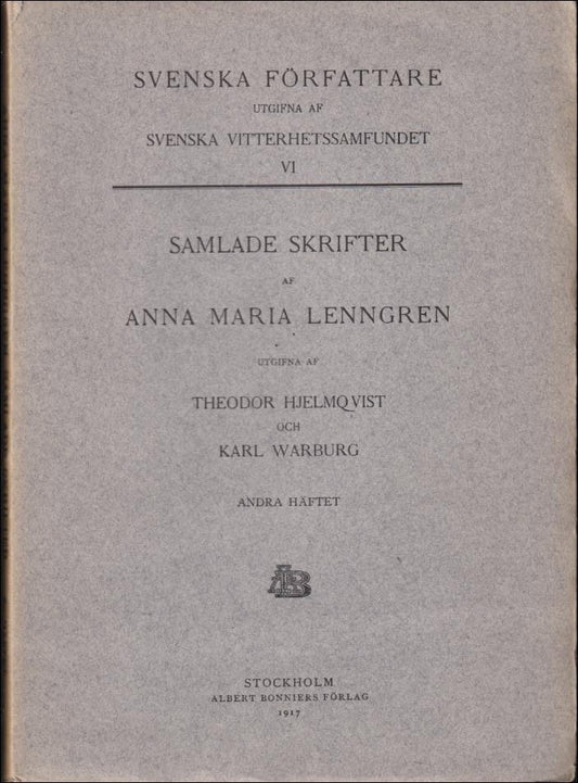 Lenngren, Anna Maria | Samlade skrifter : Andra häftet