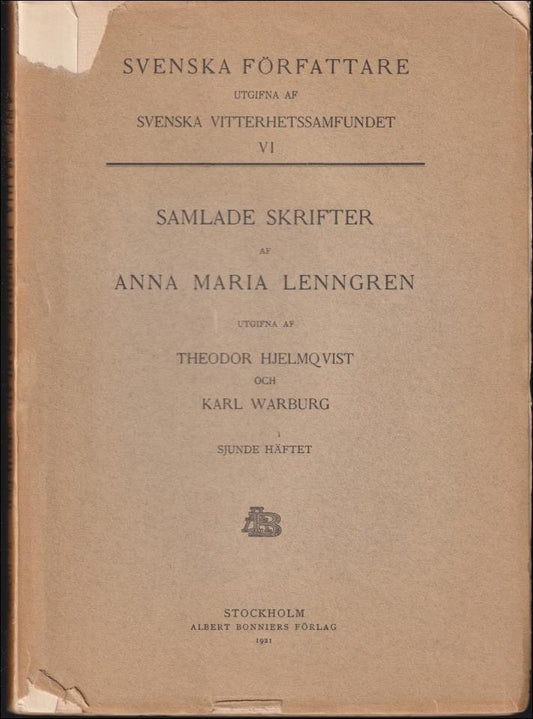 Lenngren, Anna Maria | Samlade skrifter : Sjunde häftet
