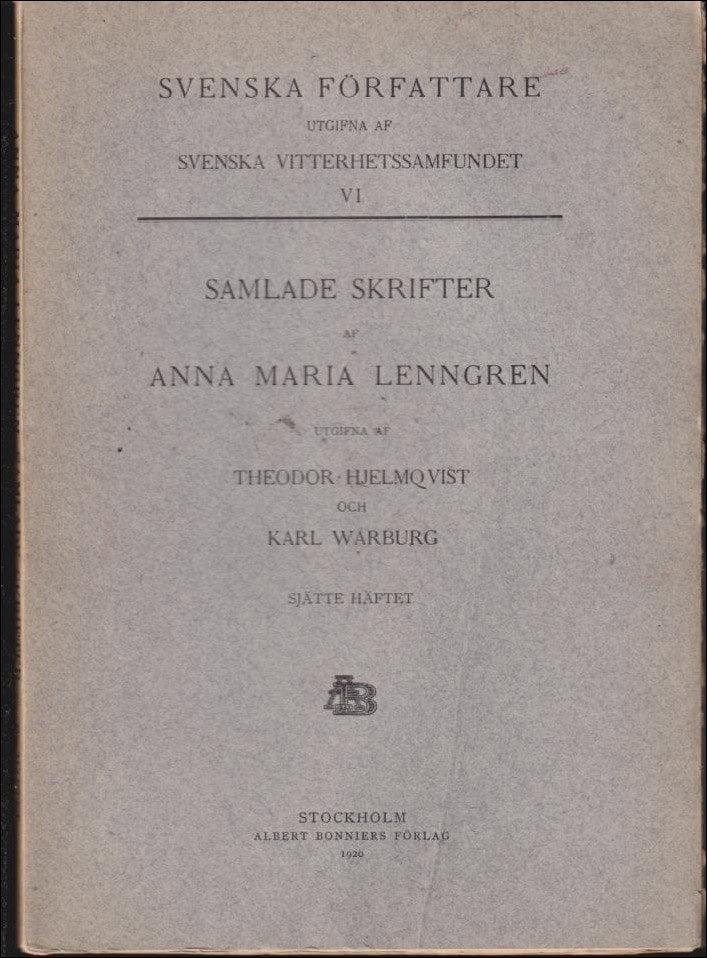 Lenngren, Anna Maria | Samlade skrifter : Sjätte häftet