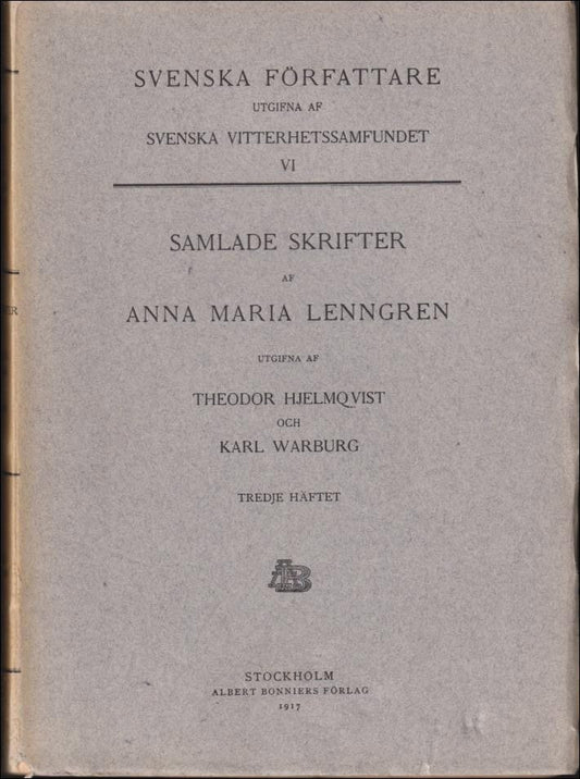 Lenngren, Anna Maria | Samlade skrifter : Tredje häftet