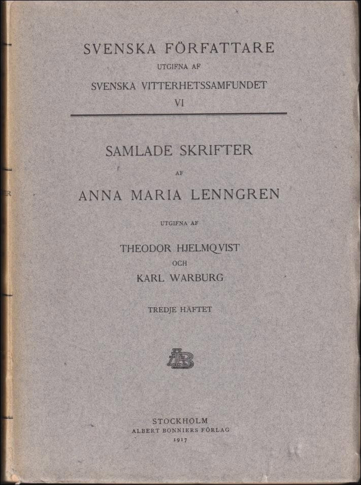 Lenngren, Anna Maria | Samlade skrifter : Tredje häftet