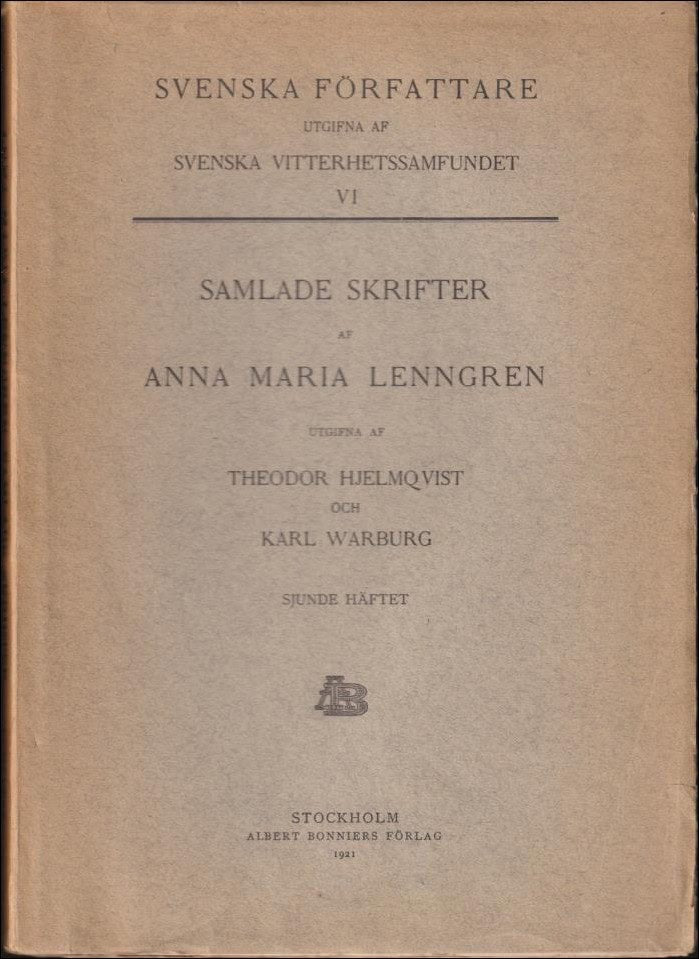 Lenngren, Anna Maria | Samlade skrifter : Sjunde häftet