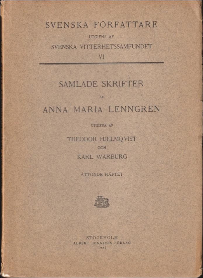 Lenngren, Anna Maria | Samlade skrifter : Åttonde häftet