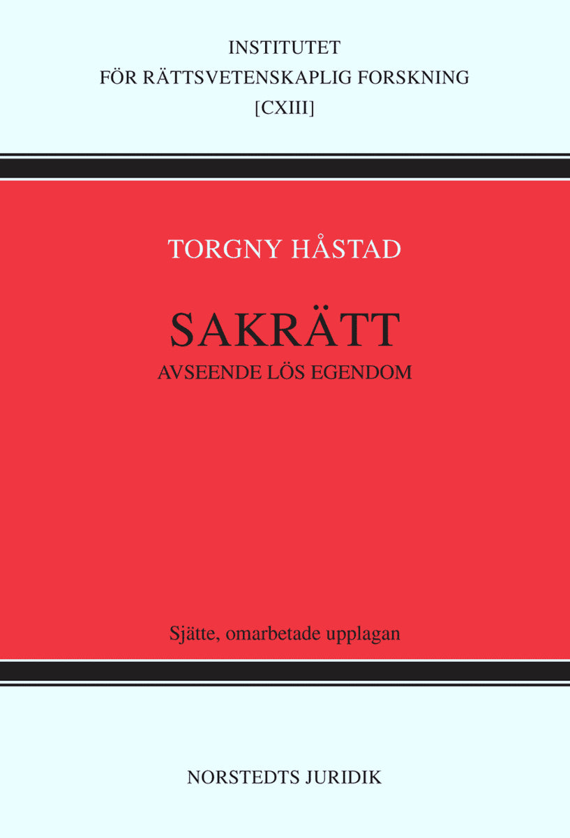 Håstad, Torgny | Sakrätt avseende lös egendom