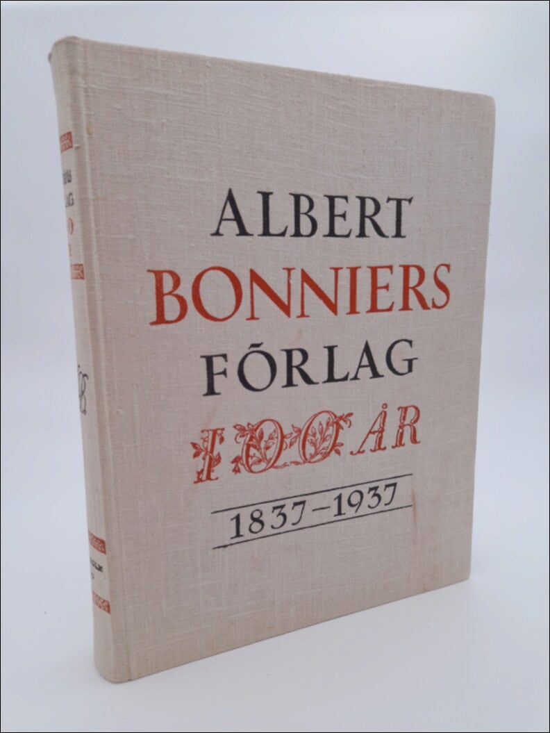Bonnier, Åke [red.] | Till Albert Bonniers förlags hundraårsjubileum : 1837-1937 : en krönika i bild