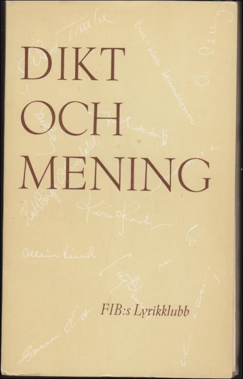 Holmqvist, Bengt (red.) | Dikt och mening