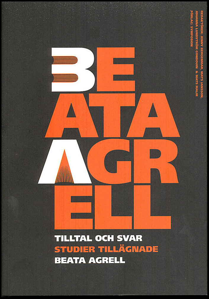 Bergenmar, Jenny| Jansson, Mats| Lundström Gondouin, Johanna| Malm, Mats [red.] | Tilltal och svar : Studier tillägnade ...