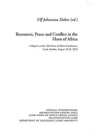 Johansson Dahre, Ulf | Resources, Peace and Conflict in the Horn of Africa