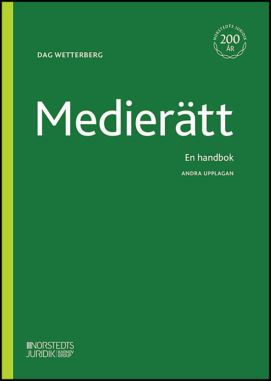 Wetterberg, Dag | Medierätt : En handbok